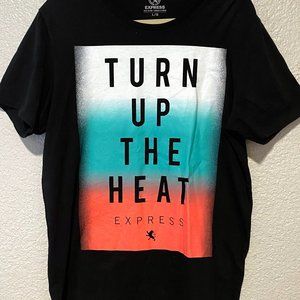 EXPRESS Mens Graphic Short Sleeve T Shirt - Turn Up The Heat Size L